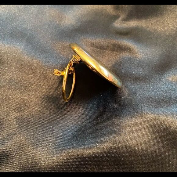 Vintage 70s Gold Tone Brooch and Scarf Clip - Picture 5 of 5